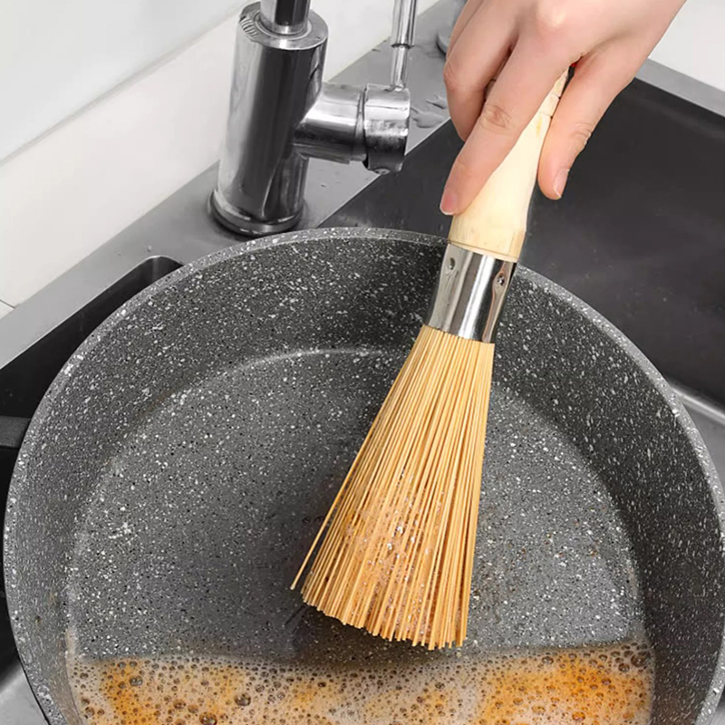 Dish Brush Bamboo - Natuurlijke bamboe potborstel met lange steel,