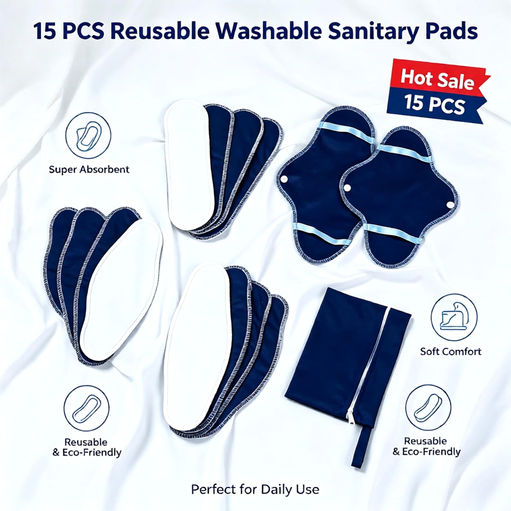 15-delige herbruikbare, wasbar - Cloth Pad Reusable recensie en prijs