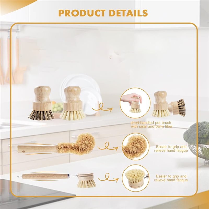 ABNL Ergonomische houten handg - Dish Brush Bamboo recensie en prijs
