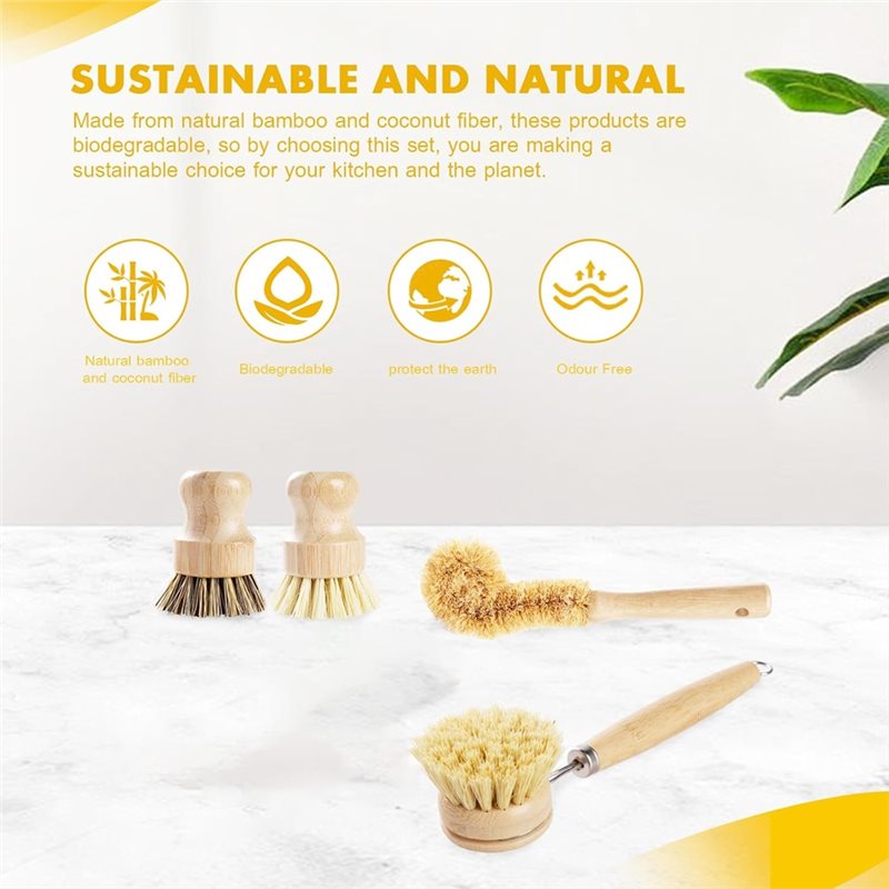 ABNL Ergonomische houten handg - Dish Brush Bamboo recensie en prijs