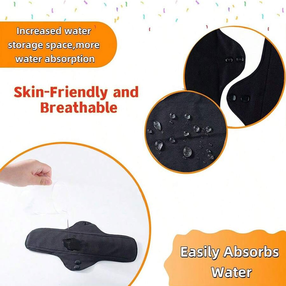 5-delige set wasbare zwarte ka - Cloth Pad Reusable recensie en prijs